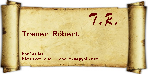 Treuer Róbert névjegykártya